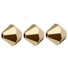 Preciosa MC Bicone 4mm beads Crystal aurum full 00030/26200